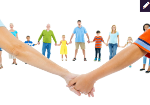 circle of people holding hands