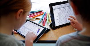 Pupils using computers for learning